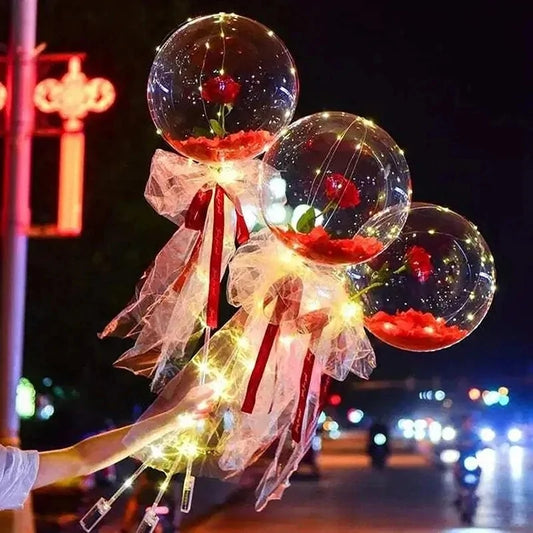 LED Rose Balloon Bouquet