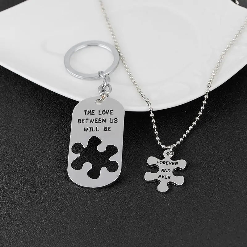 Forever Love Necklace & Key Chain Set