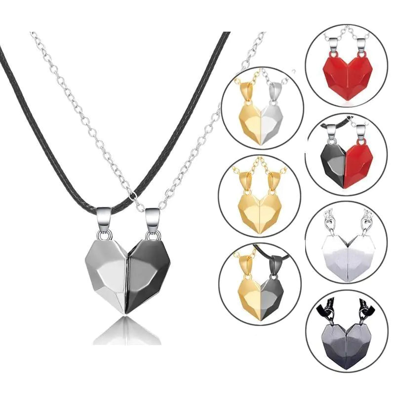 Love link Magnetic Couple Necklace Set