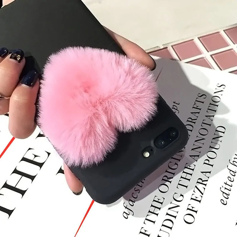 3D Furry Love Hearts iPhone Case