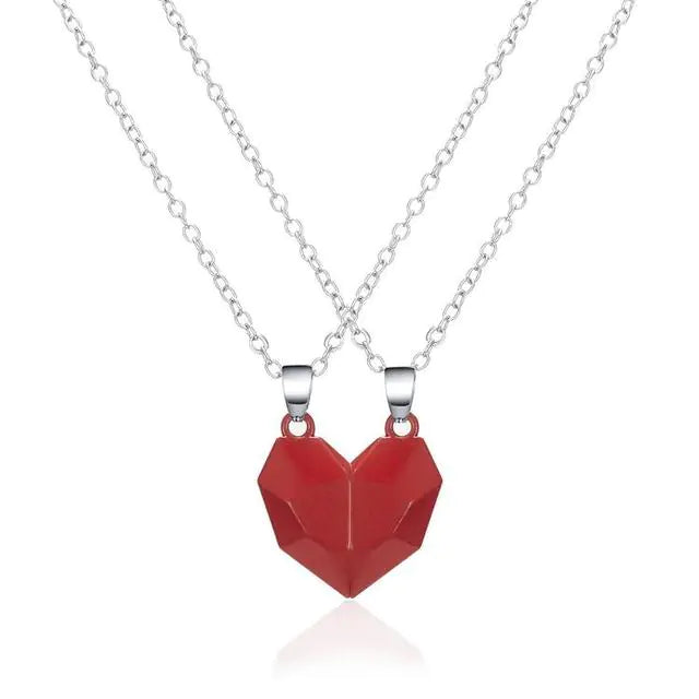 Love link Magnetic Couple Necklace Set