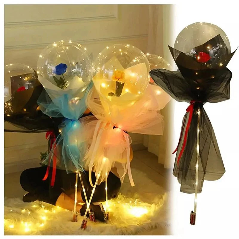 LED Rose Balloon Bouquet