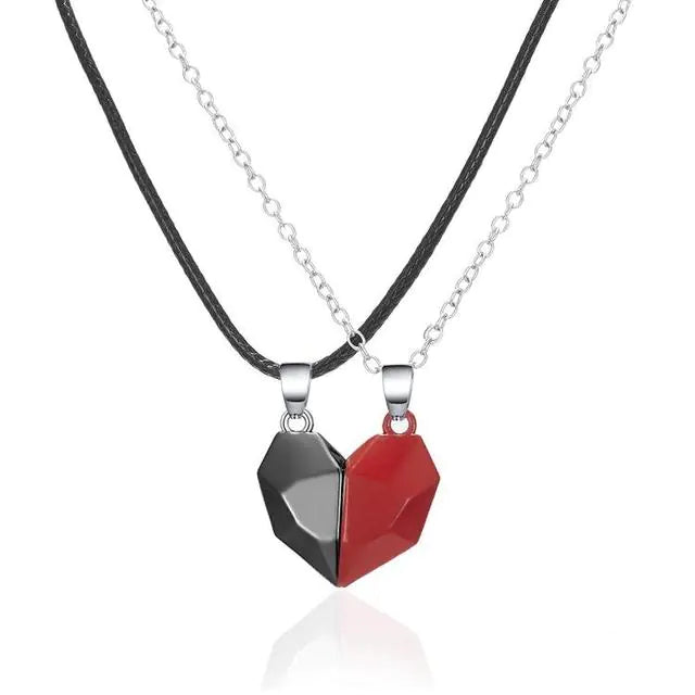 Love link Magnetic Couple Necklace Set